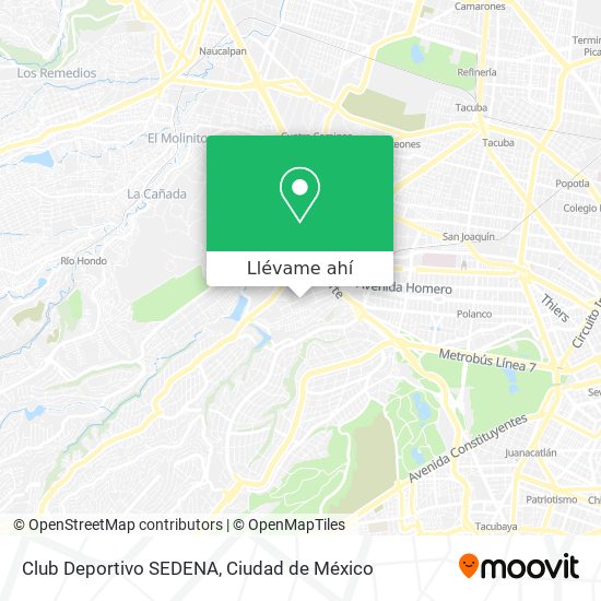 Mapa de Club Deportivo SEDENA