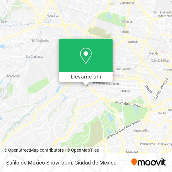 Mapa de Safilo de Mexico Showroom