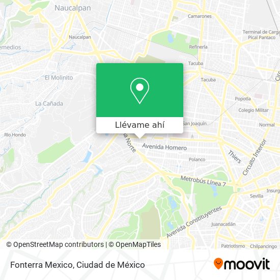 Mapa de Fonterra Mexico