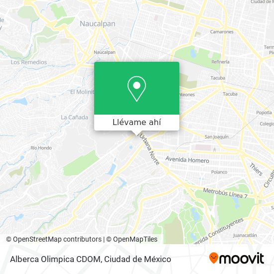 Cómo llegar a Alberca Olimpica CDOM en Naucalpan De Juárez en Autobús o  Metro?