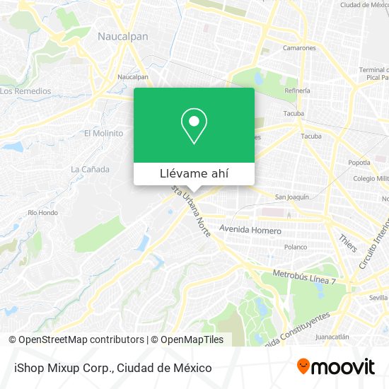 Mapa de iShop Mixup Corp.