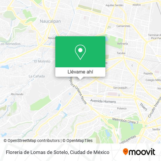 Mapa de Floreria de Lomas de Sotelo