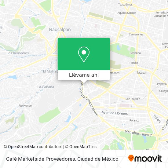 Mapa de Café Marketside Proveedores