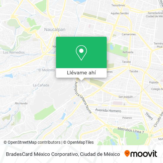 Mapa de BradesCard México Corporativo