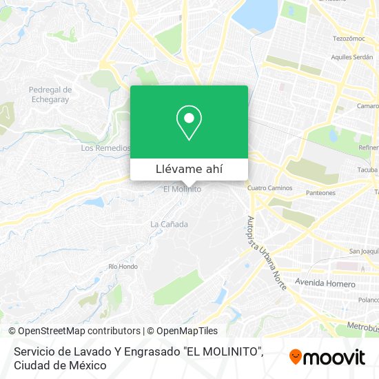 Mapa de Servicio de Lavado Y Engrasado "EL MOLINITO"