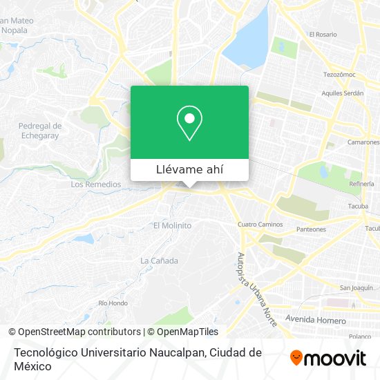 Mapa de Tecnológico Universitario Naucalpan