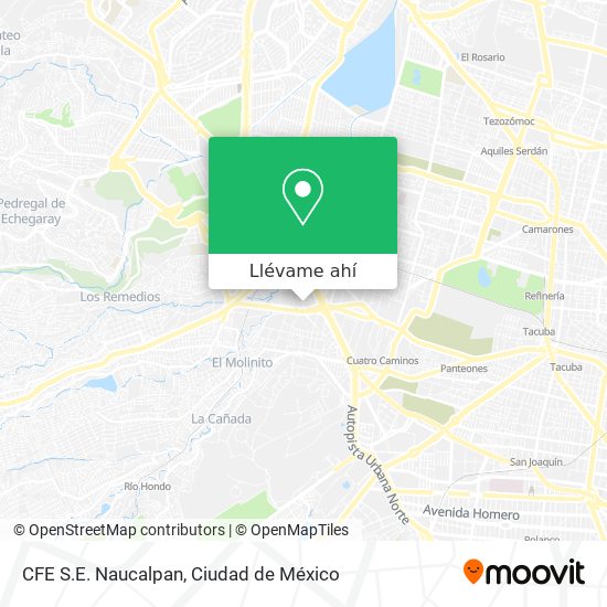 Mapa de CFE S.E. Naucalpan