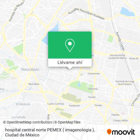 Mapa de hospital central norte PEMEX ( imagenologia )