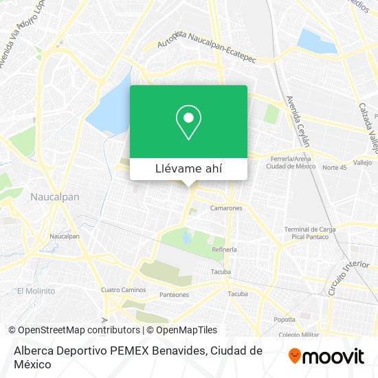 Mapa de Alberca Deportivo PEMEX Benavides