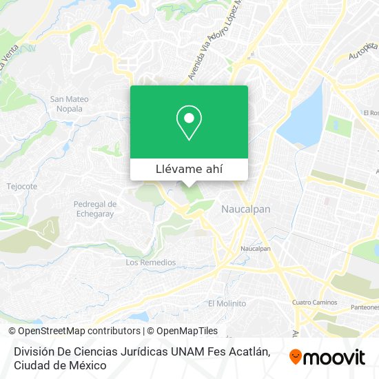 Mapa de División De Ciencias Jurídicas UNAM Fes Acatlán