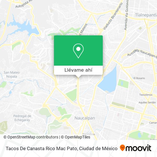 Mapa de Tacos De Canasta Rico Mac Pato
