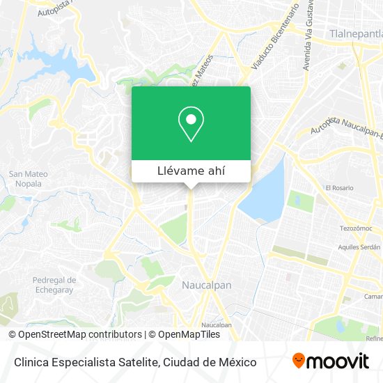Mapa de Clinica Especialista Satelite
