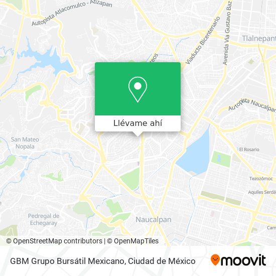 Mapa de GBM Grupo Bursátil Mexicano