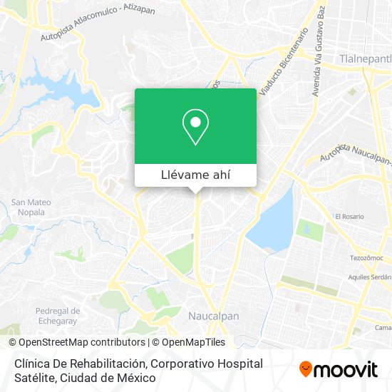 Mapa de Clínica De Rehabilitación, Corporativo Hospital Satélite