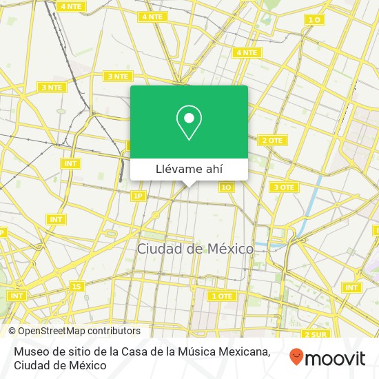 Mapa de Museo de sitio de la Casa de la Música Mexicana