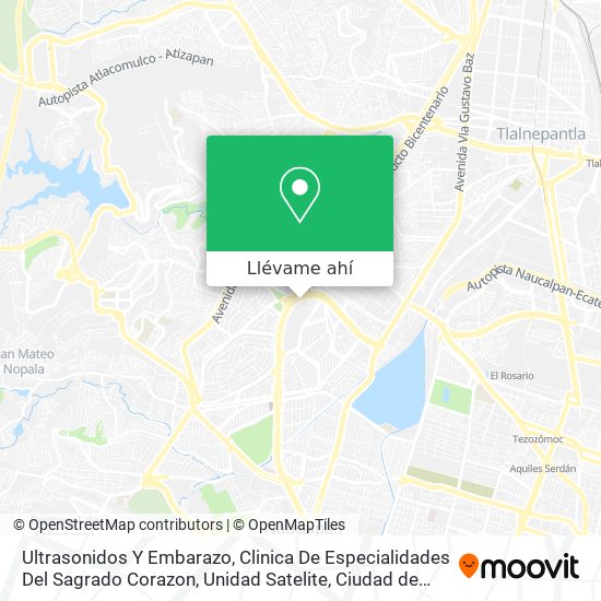 Mapa de Ultrasonidos Y Embarazo, Clinica De Especialidades Del Sagrado Corazon, Unidad Satelite