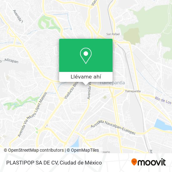 Mapa de PLASTIPOP SA DE CV