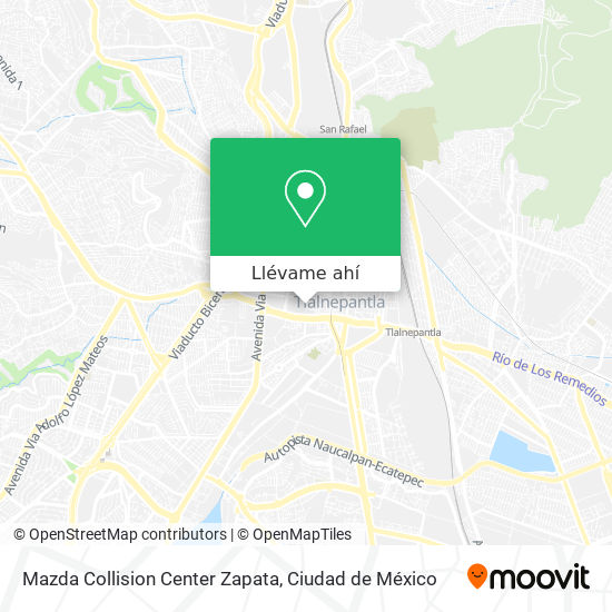 Mapa de Mazda Collision Center Zapata