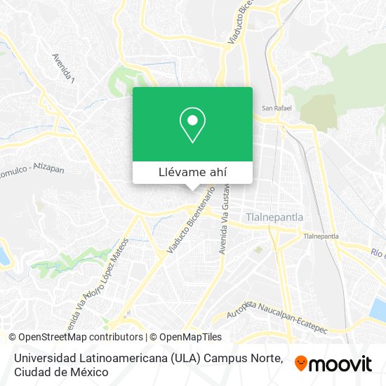 Mapa de Universidad Latinoamericana (ULA) Campus Norte