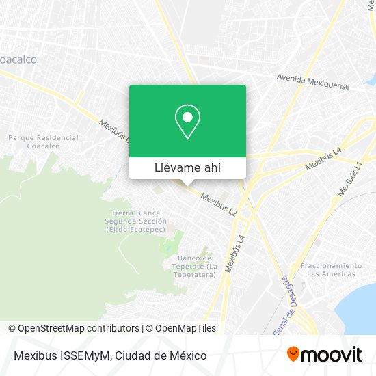 Mapa de Mexibus ISSEMyM