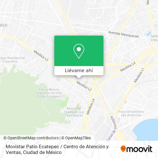 Mapa de Movistar Patio Ecatepec / Centro de Atención y Ventas