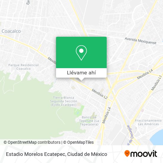 Mapa de Estadio Morelos Ecatepec