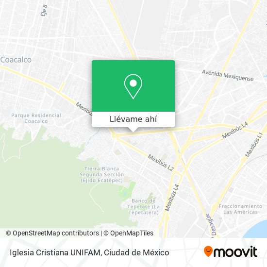 Mapa de Iglesia Cristiana UNIFAM