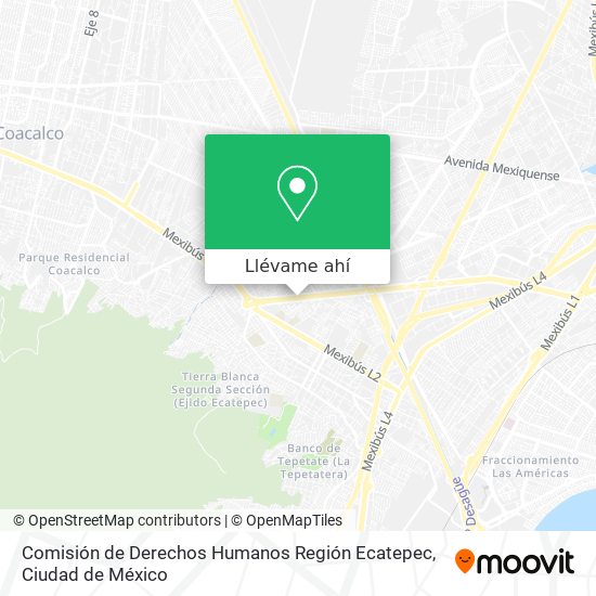 Mapa de Comisión de Derechos Humanos Región Ecatepec