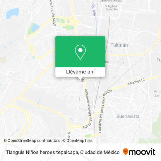 Mapa de Tianguis Niños heroes tepalcapa