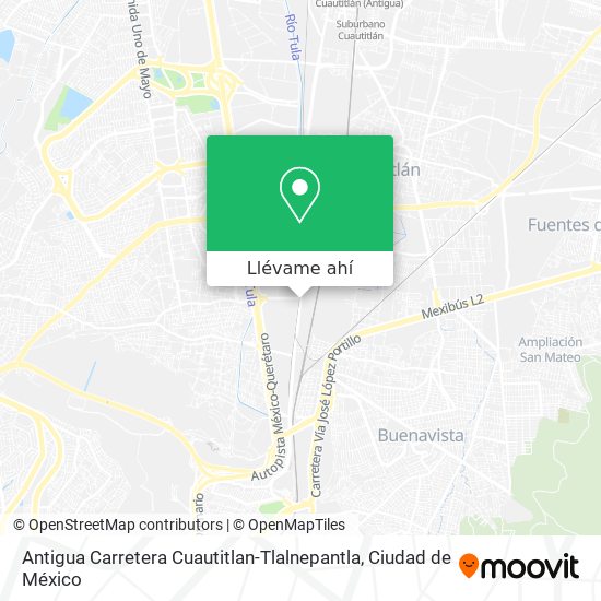 Mapa de Antigua Carretera Cuautitlan-Tlalnepantla