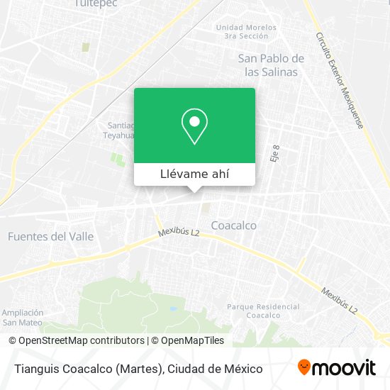 Mapa de Tianguis Coacalco (Martes)