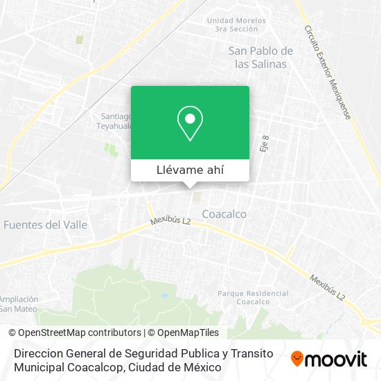 Mapa de Direccion General de Seguridad Publica y Transito Municipal Coacalcop
