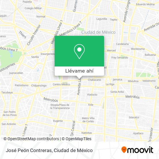 Mapa de José Peón Contreras
