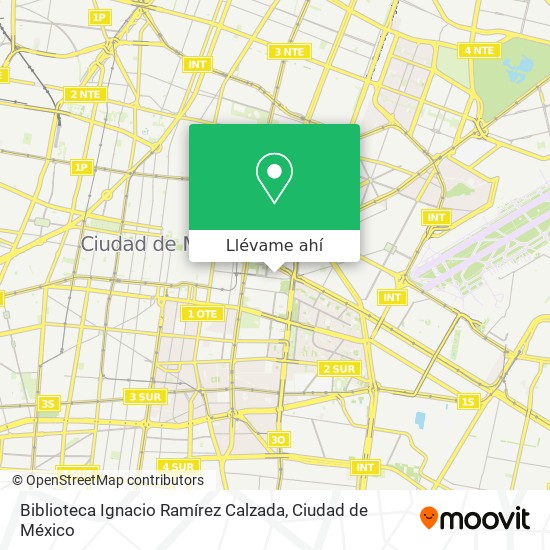 Mapa de Biblioteca Ignacio Ramírez Calzada