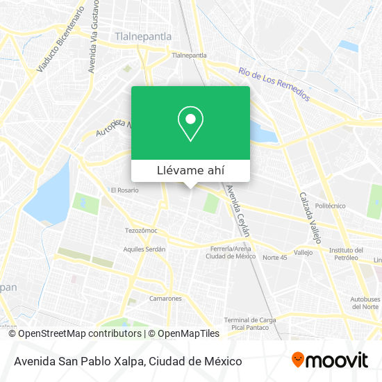 Mapa de Avenida San Pablo Xalpa