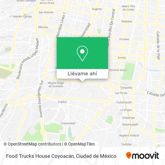 Mapa de Food Trucks House Coyoacán