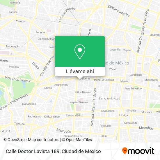 Mapa de Calle Doctor Lavista 189