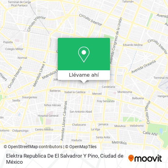 Mapa de Elektra Republica De El Salvadror Y Pino