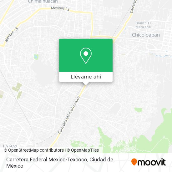 Mapa de Carretera Federal México-Texcoco