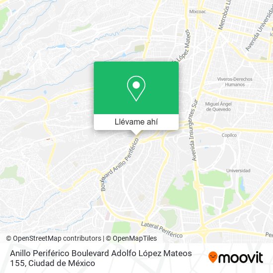 Mapa de Anillo Periférico Boulevard Adolfo López Mateos 155