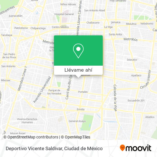 Mapa de Deportivo Vicente Saldívar