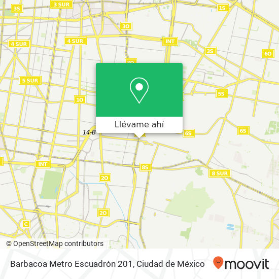 Mapa de Barbacoa Metro Escuadrón 201