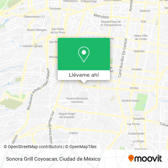 Mapa de Sonora Grill Coyoacan