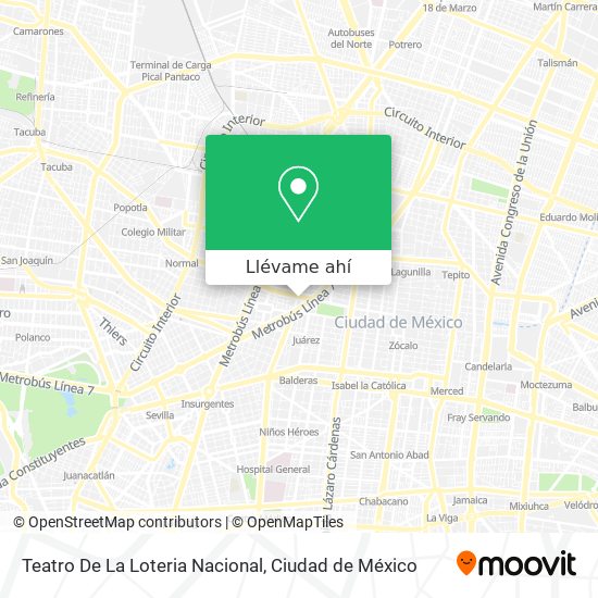 Mapa de Teatro De La Loteria Nacional