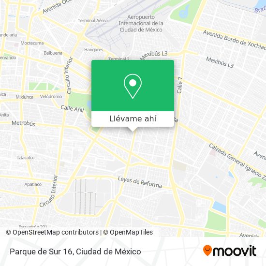 Mapa de Parque de Sur 16