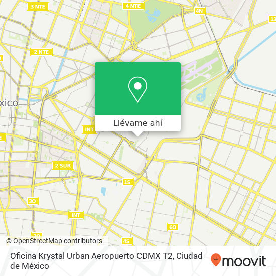 Mapa de Oficina Krystal Urban Aeropuerto CDMX T2