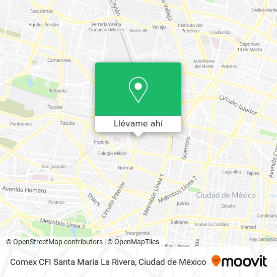 Mapa de Comex CFI Santa María La Rivera