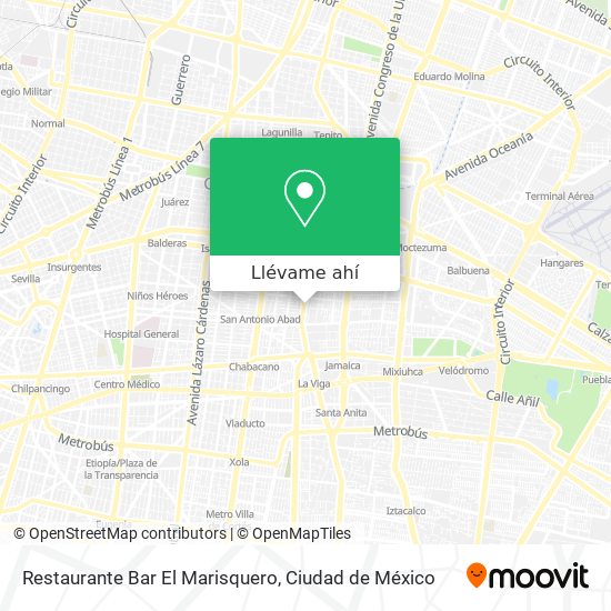 Mapa de Restaurante Bar El Marisquero