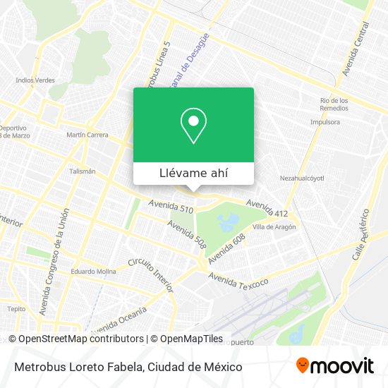 Mapa de Metrobus Loreto Fabela
