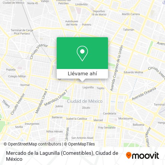 Mapa de Mercado de la Lagunilla (Comestibles)